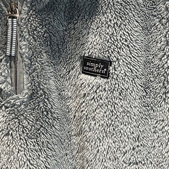 Simply Southern Classic Sherpa Fleece Quarter Zip Sweater - L - EUC - Picture 2 of 4